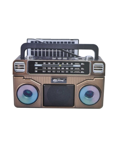 Επαναφορτιζόμενο ραδιόφωνο με ηλιακό πάνελ - PX-730BTS - 457309 - Brown