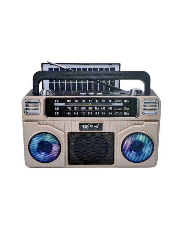 Επαναφορτιζόμενο ραδιόφωνο με ηλιακό πάνελ - PX-730BTS - 457309 - Gold