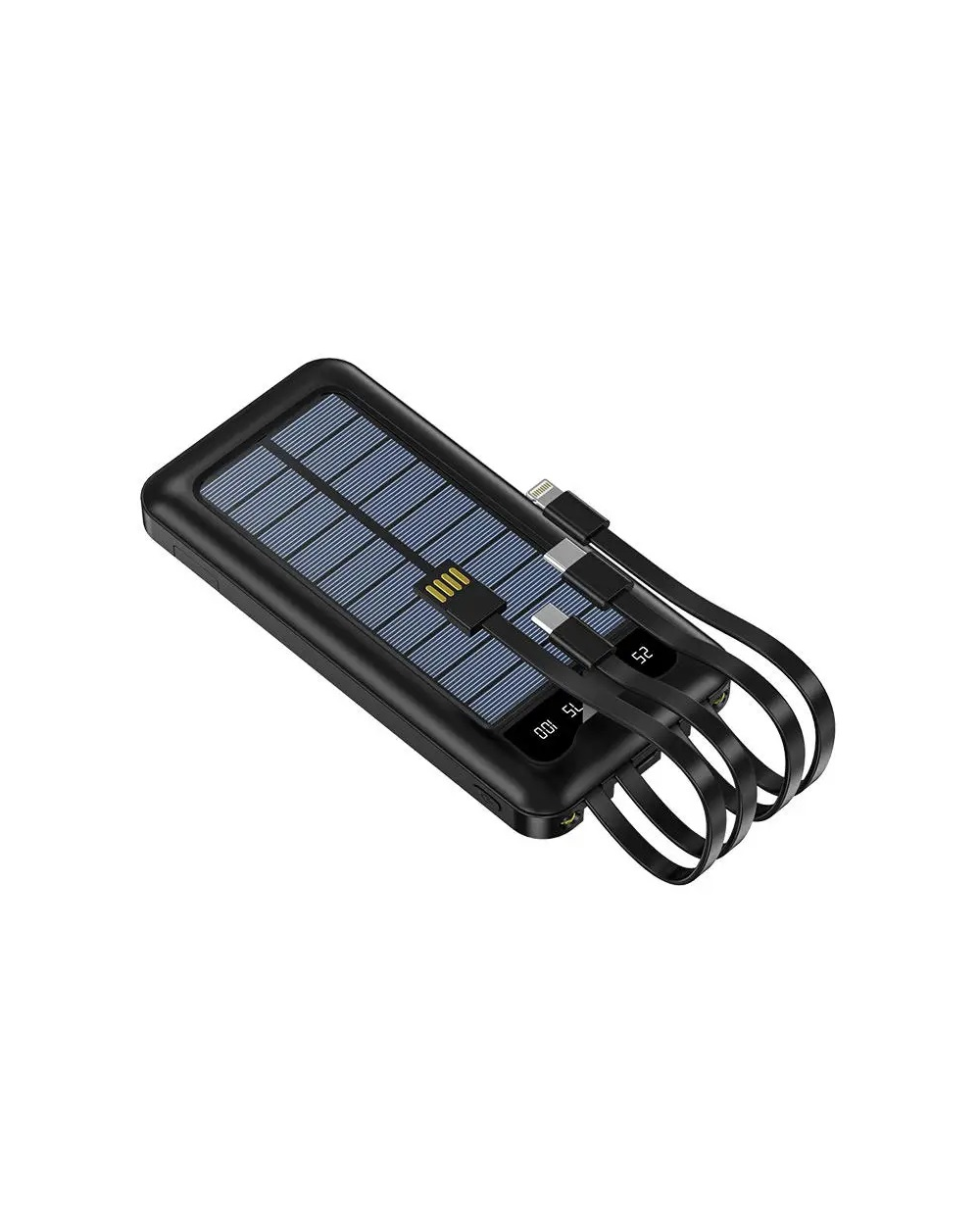 Powerbank με ηλιακό πάνελ - 4in1 - 10.000mah - KJ495 - 810378 - Black