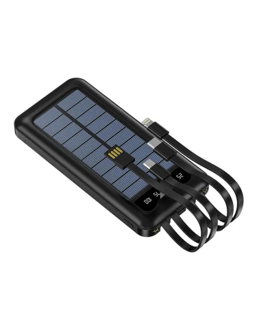 Powerbank με ηλιακό πάνελ - 4in1 - 10.000mah - KJ495 - 810378 - Black