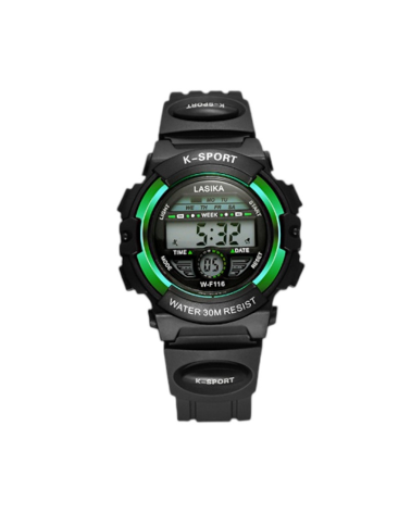 Ψηφιακό ρολόι χειρός - LS116 - Lasika - 817407 - Black/Green
