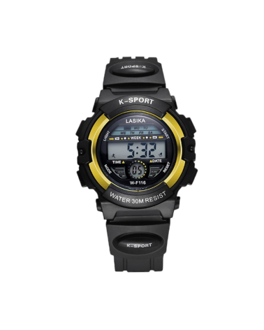 Ψηφιακό ρολόι χειρός - LS116 - Lasika - 817407 - Black/Gold