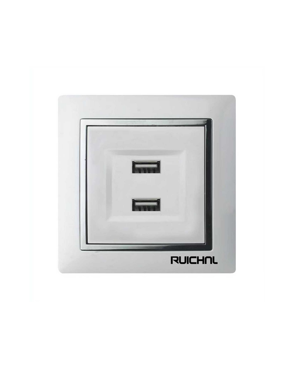 Πρίζα τοίχου με 2 θύρες USB - Χωνευτή - RC3633