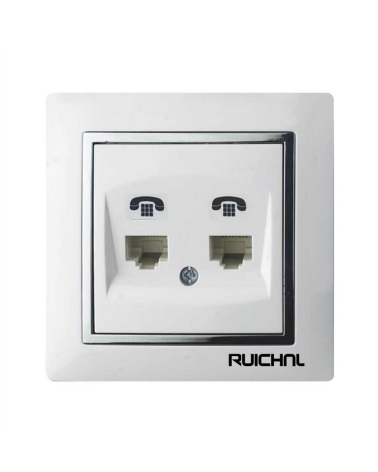 Πρίζα γραμμής τηλεφώνου διπλή - Χωνευτή - RC3618-RJ11