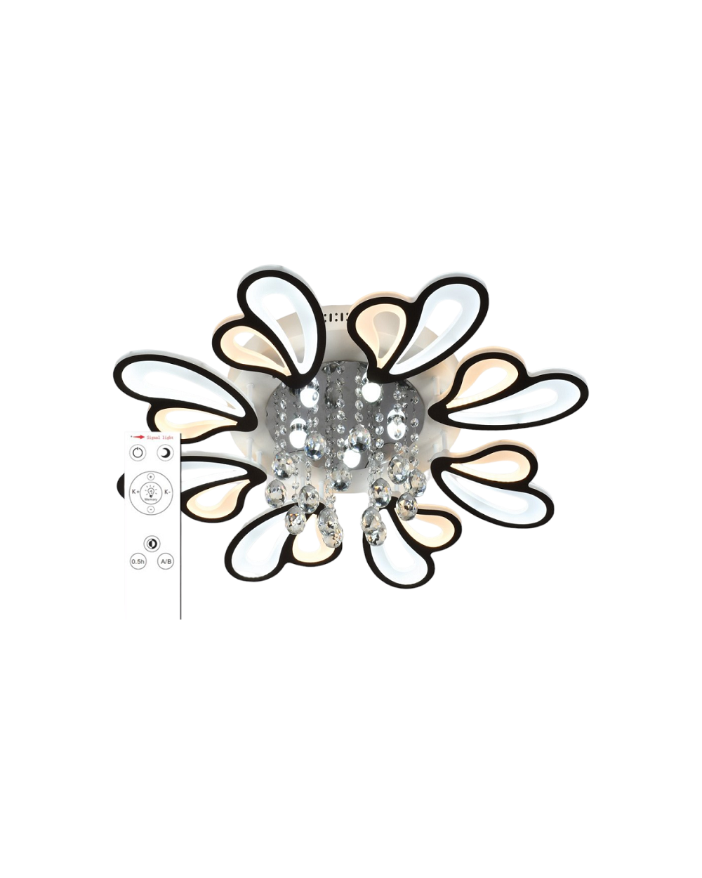 Φωτιστικό οροφής LED - Πλαφονιέρα με Dimmer - 5169-8BK