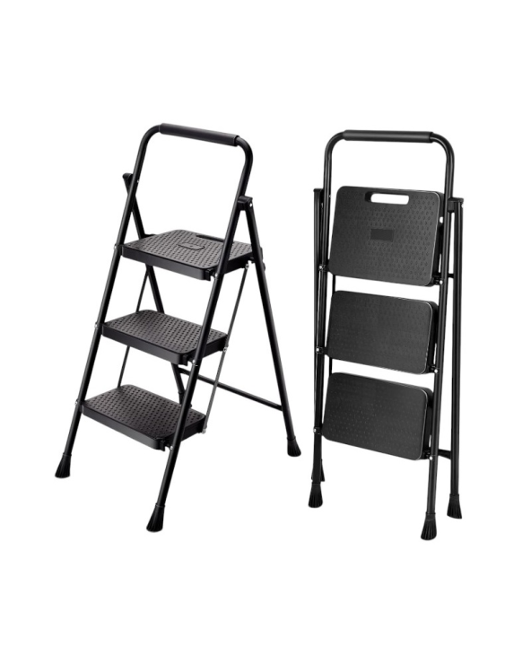Πτυσσόμενη σκάλα-σκαμπό σιδερένια - 109-3