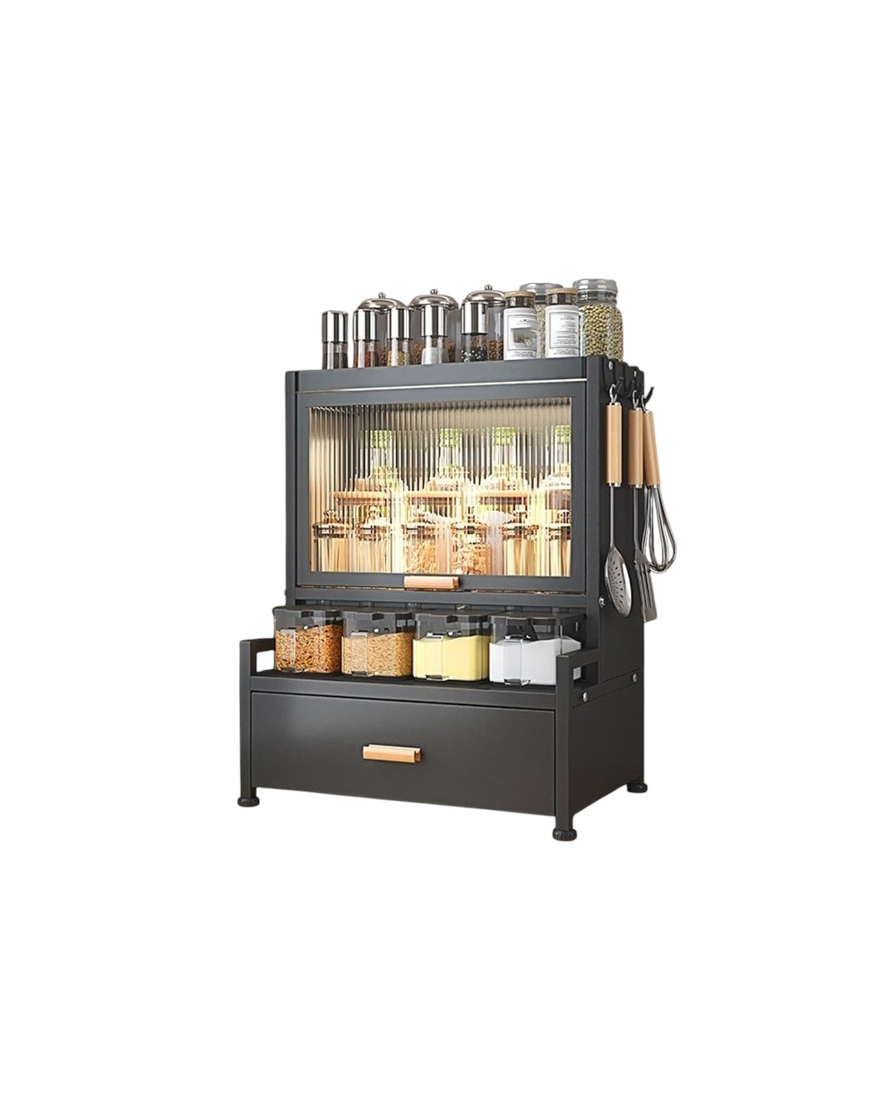 Ντουλάπι οργάνωσης κουζίνας διώροφο - 11908 - 114029 - Black