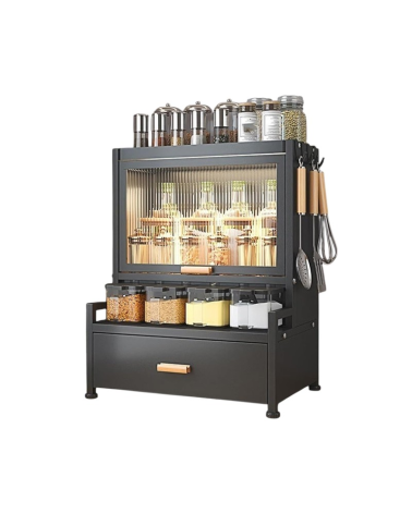 Ντουλάπι οργάνωσης κουζίνας διώροφο - 11908 - 114029 - Black