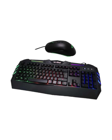 Ενσύρματο πληκτρολόγιο και ποντίκι Gaming - LED RGB - WB520 - Weibo