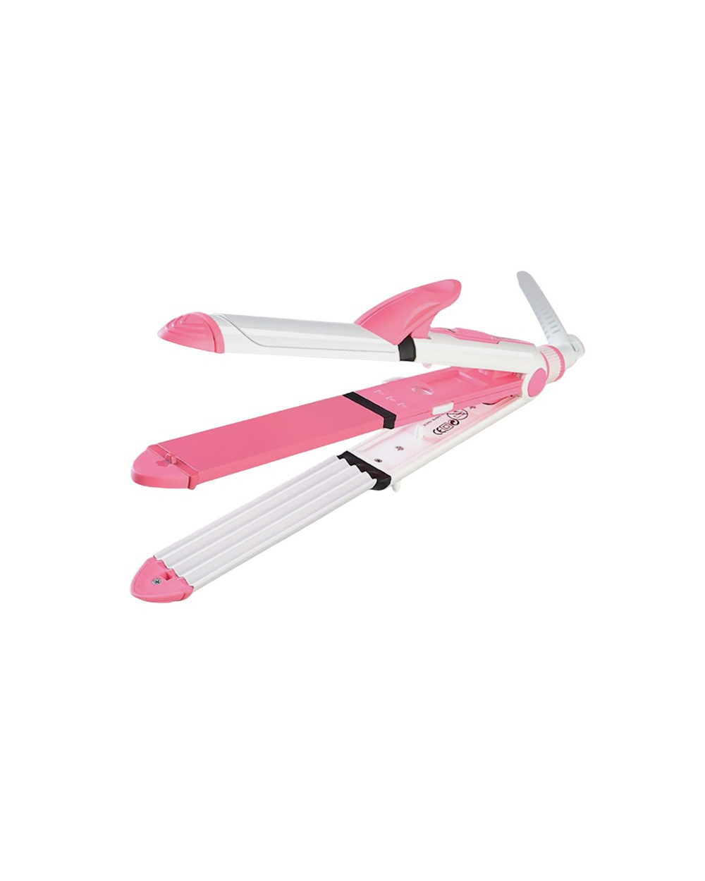 Ισιωτική μαλλιών - 3in1 - KM-1213 - Multistyler - Kemei - Pink/White