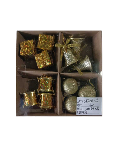 Σετ Χριστουγεννιάτικα στολίδια - 2.5cm - 12pcs