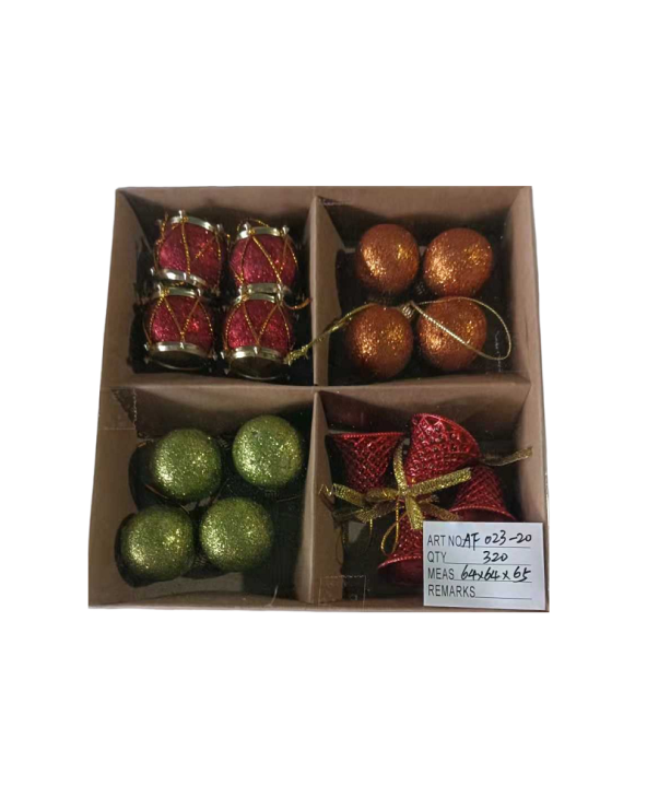 Σετ Χριστουγεννιάτικα στολίδια - 3cm - 16pcs