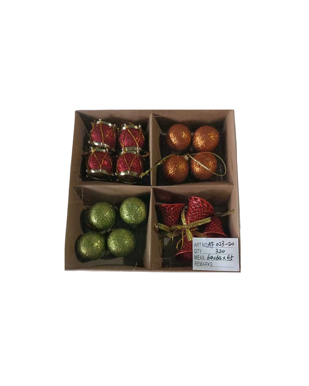Σετ Χριστουγεννιάτικα στολίδια - 3cm - 16pcs