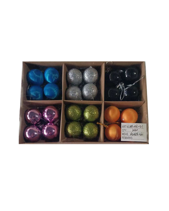 Σετ Χριστουγεννιάτικες μπάλες - 3cm - 24pcs