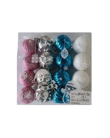 Σετ Χριστουγεννιάτικες μπάλες - 4cm - 16pcs