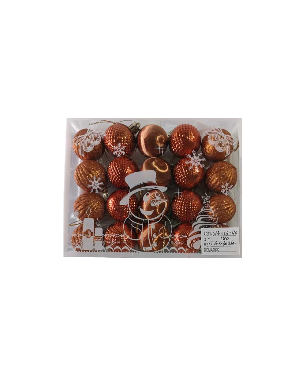 Σετ Χριστουγεννιάτικες μπάλες - 4cm - 20pcs