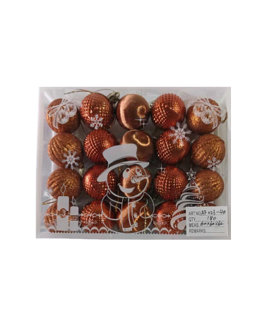Σετ Χριστουγεννιάτικες μπάλες - 4cm - 20pcs