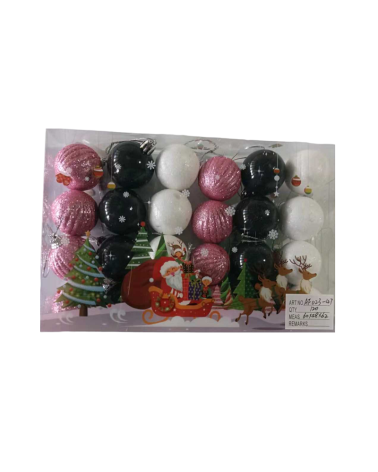 Σετ Χριστουγεννιάτικες μπάλες - 4cm - 24pcs