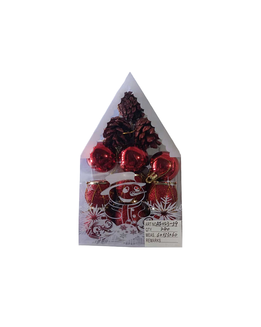 Σετ Χριστουγεννιάτικα στολίδια - 4cm - 12pcs