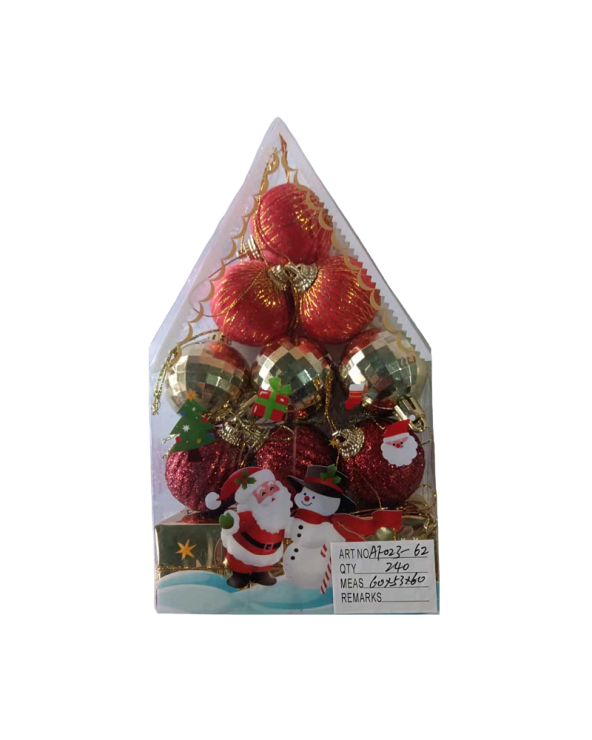 Σετ Χριστουγεννιάτικα στολίδια - 4cm - 12pcs