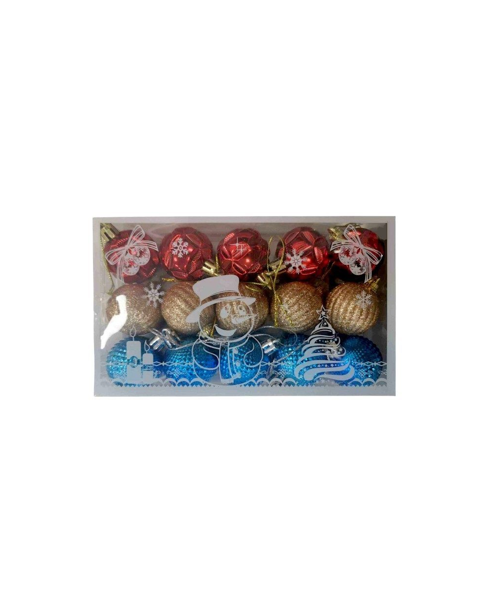 Σετ Χριστουγεννιάτικες μπάλες - 15pcs