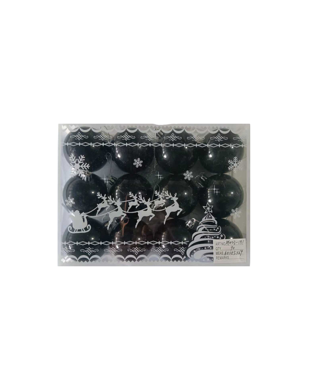 Σετ Χριστουγεννιάτικες μπάλες - 6cm - 12pcs