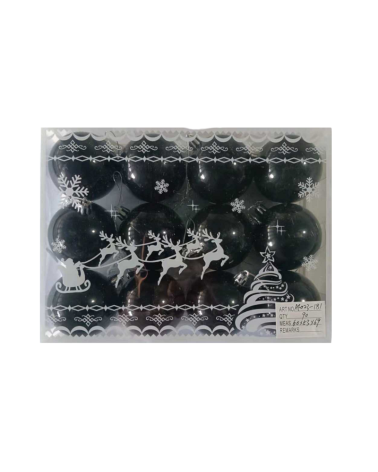 Σετ Χριστουγεννιάτικες μπάλες - 6cm - 12pcs