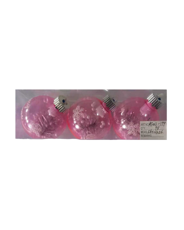 Σετ Χριστουγεννιάτικες μπάλες - 8cm - 3pcs