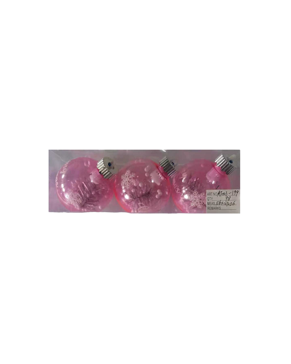Σετ Χριστουγεννιάτικες μπάλες - 8cm - 3pcs