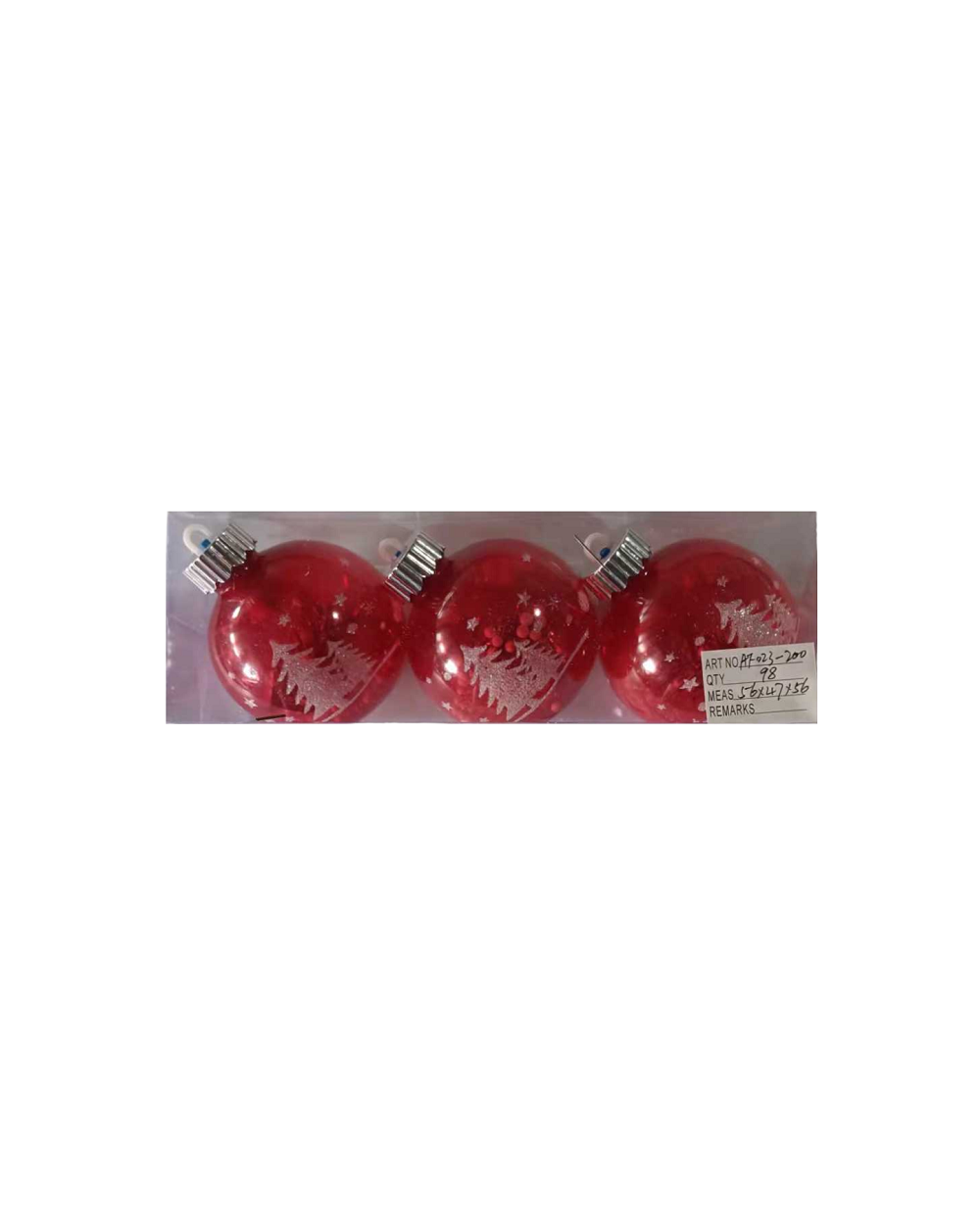 Σετ Χριστουγεννιάτικες μπάλες - 8cm - 3pcs
