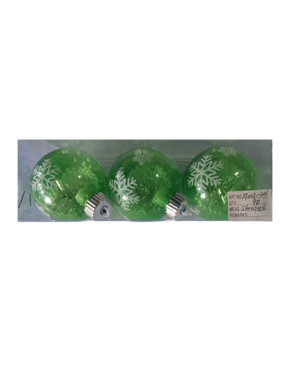 Σετ Χριστουγεννιάτικες μπάλες - 8cm - 3pcs