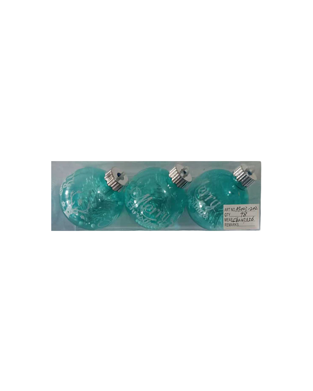 Σετ Χριστουγεννιάτικες μπάλες - 8cm - 3pcs