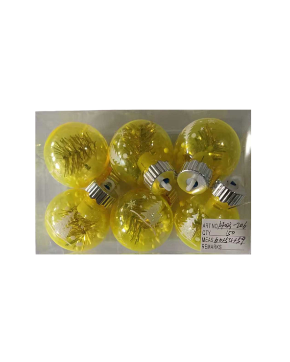 Σετ Χριστουγεννιάτικες μπάλες - 6cm - 6pcs
