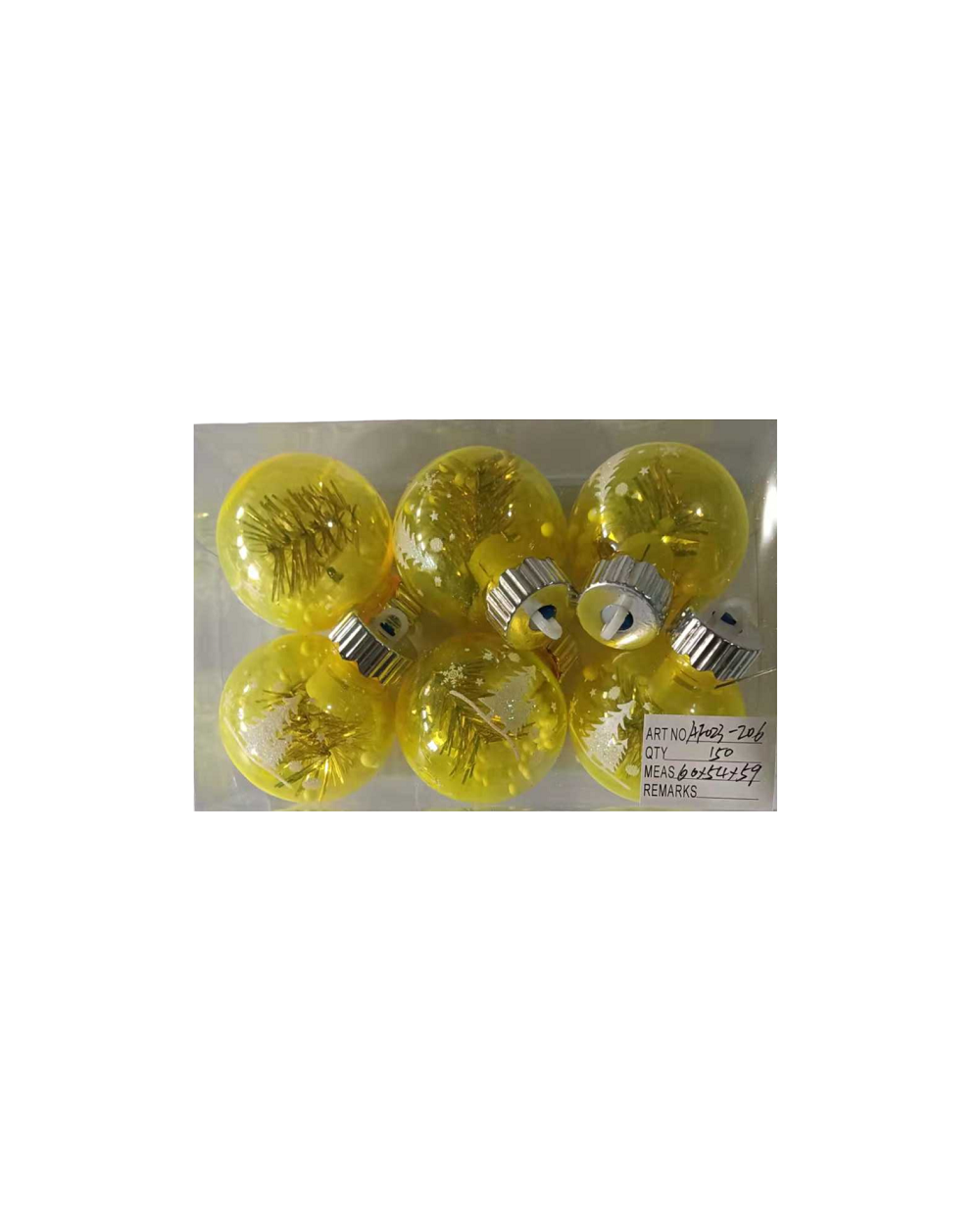 Σετ Χριστουγεννιάτικες μπάλες - 6cm - 6pcs