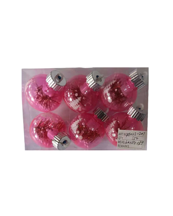 Σετ Χριστουγεννιάτικες μπάλες - 6cm - 6pcs