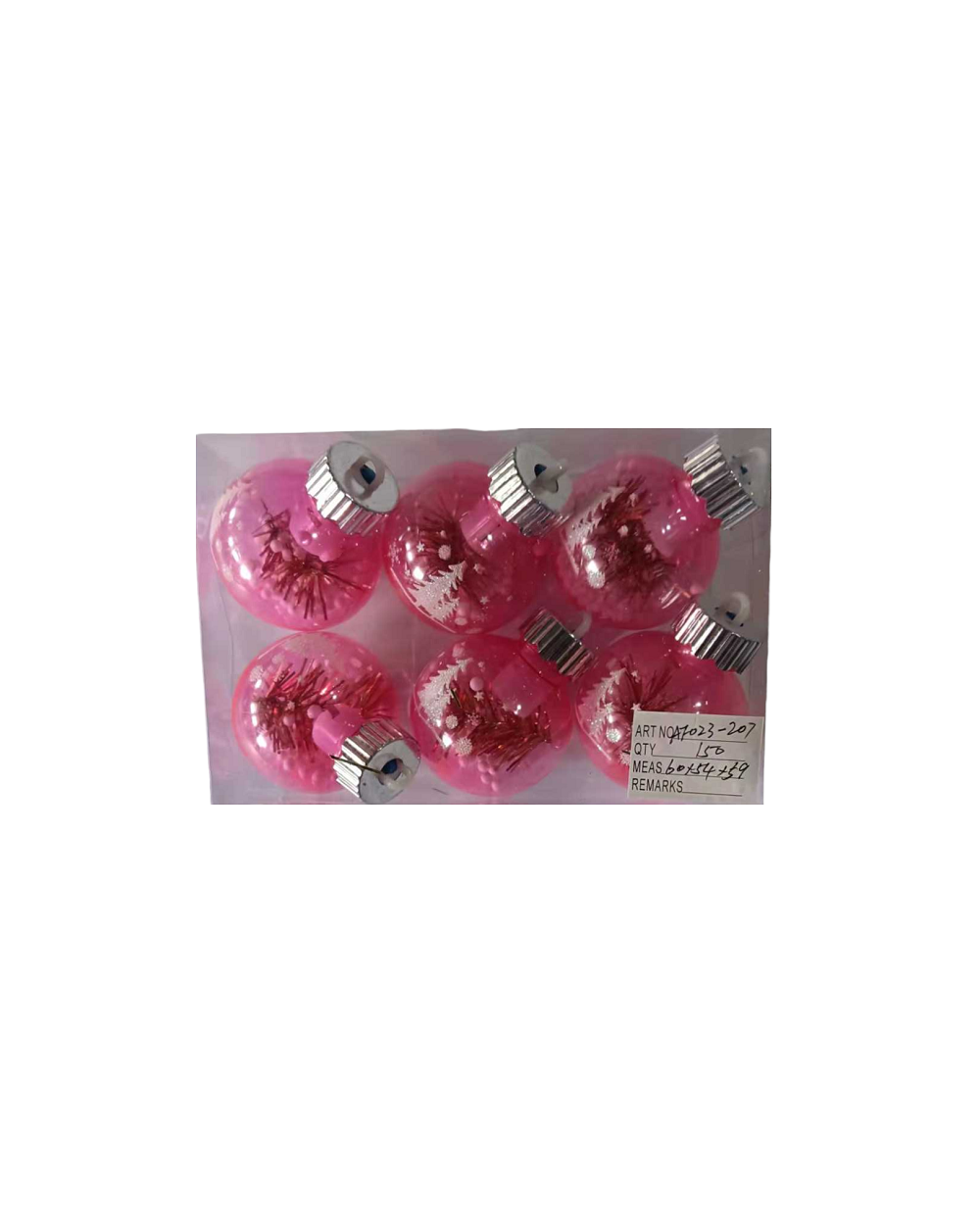 Σετ Χριστουγεννιάτικες μπάλες - 6cm - 6pcs