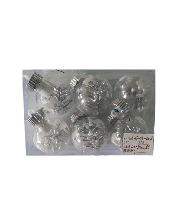 Σετ Χριστουγεννιάτικες μπάλες - 6cm - 6pcs