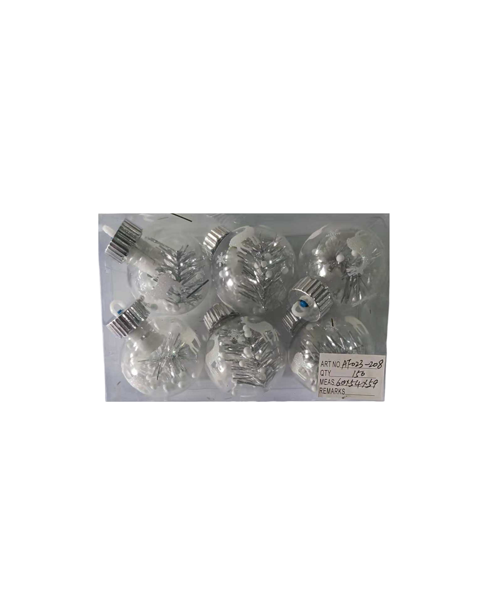 Σετ Χριστουγεννιάτικες μπάλες - 6cm - 6pcs