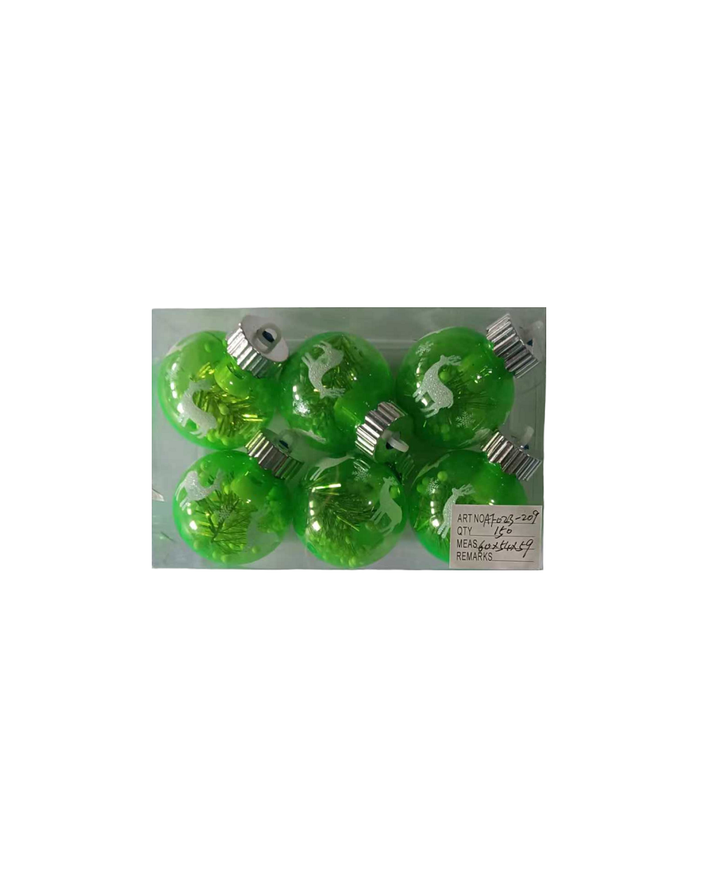 Σετ Χριστουγεννιάτικες μπάλες - 6cm - 6pcs