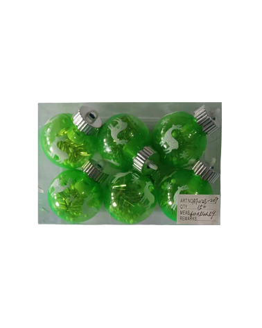 Σετ Χριστουγεννιάτικες μπάλες - 6cm - 6pcs