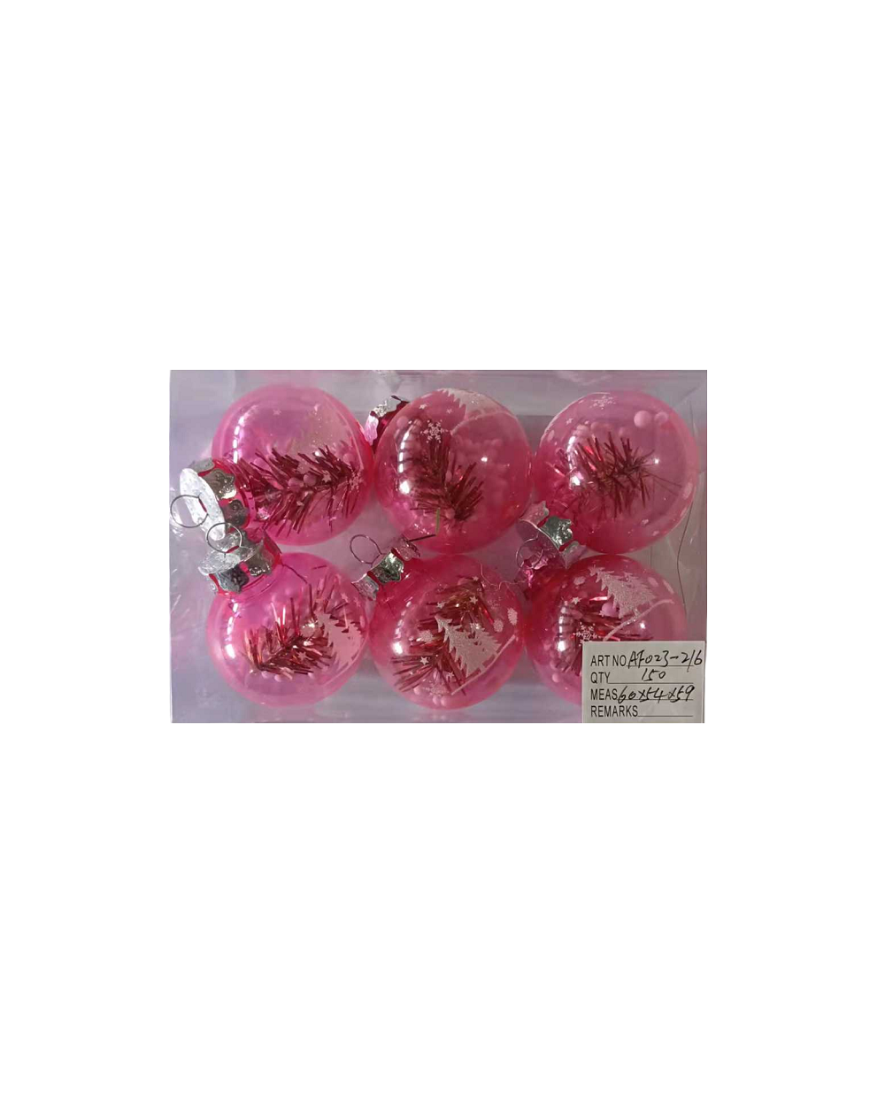 Σετ Χριστουγεννιάτικες μπάλες - 6cm - 6pcs