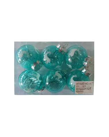 Σετ Χριστουγεννιάτικες μπάλες - 6cm - 6pcs
