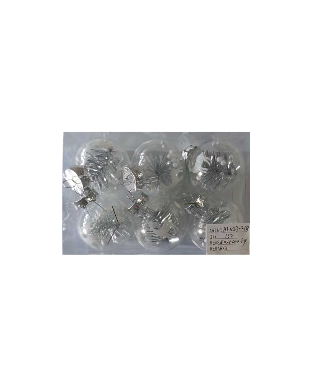 Σετ Χριστουγεννιάτικες μπάλες - 6cm - 6pcs