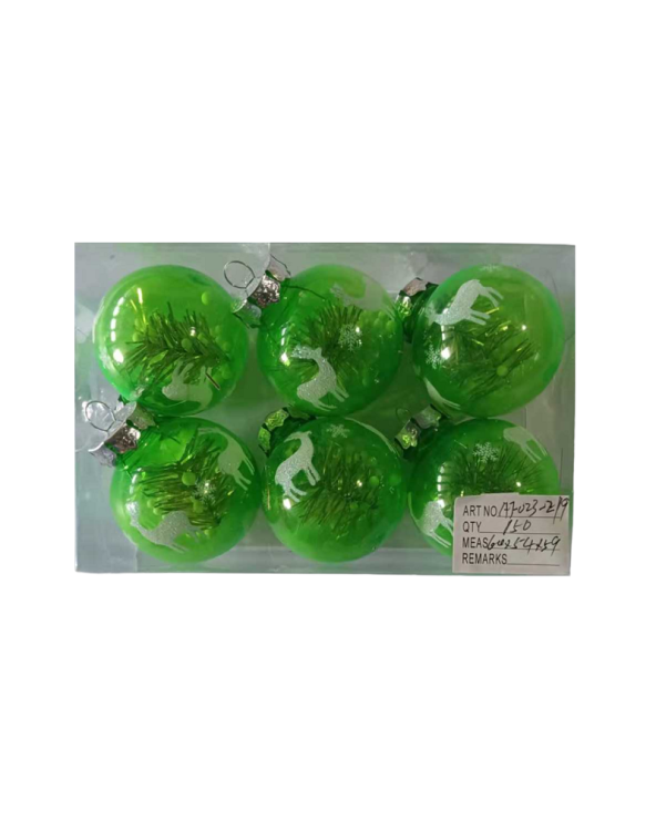 Σετ Χριστουγεννιάτικες μπάλες - 6cm - 6pcs