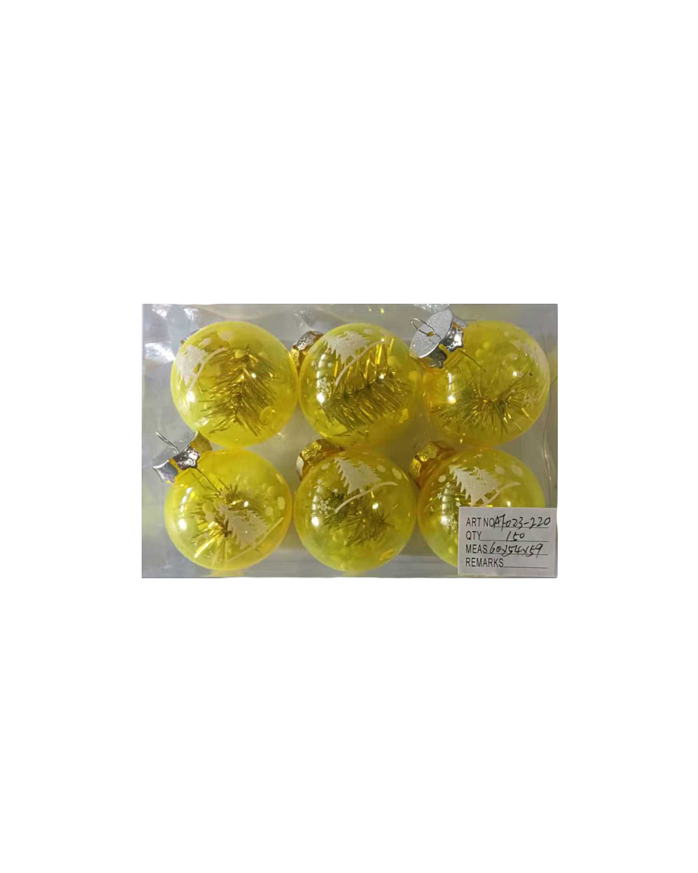 Σετ Χριστουγεννιάτικες μπάλες - 6cm - 6pcs