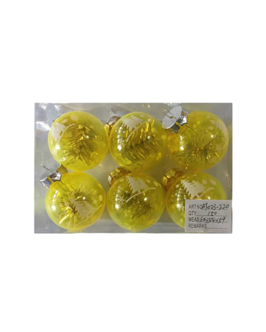 Σετ Χριστουγεννιάτικες μπάλες - 6cm - 6pcs