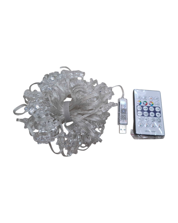 Χριστουγεννιάτικα φώτα LED RGB με USB - Stars - 10m - 66L
