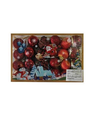 Σετ Χριστουγεννιάτικες μπάλες - 3cm - 24pcs
