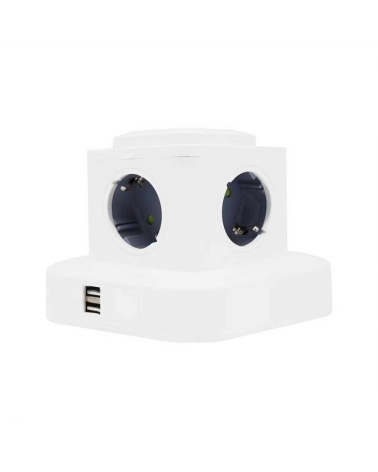 Κάθετο πολύπριζο 4 θέσεων - Σούκο - 2USB - 3m - RC-G4P