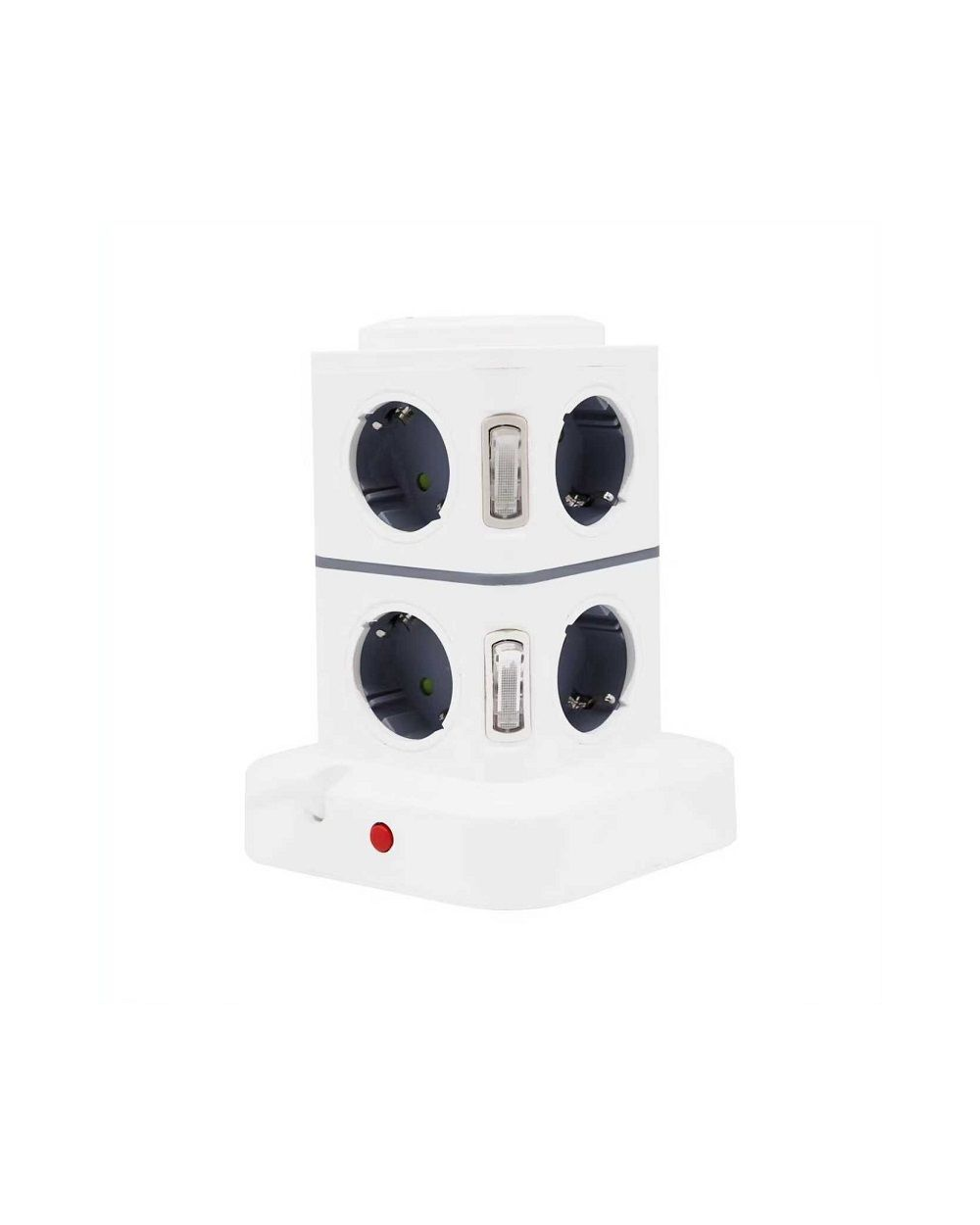 Κάθετο πολύπριζο 8 θέσεων με διακόπτες - Σούκο - 3m - RC-G8P